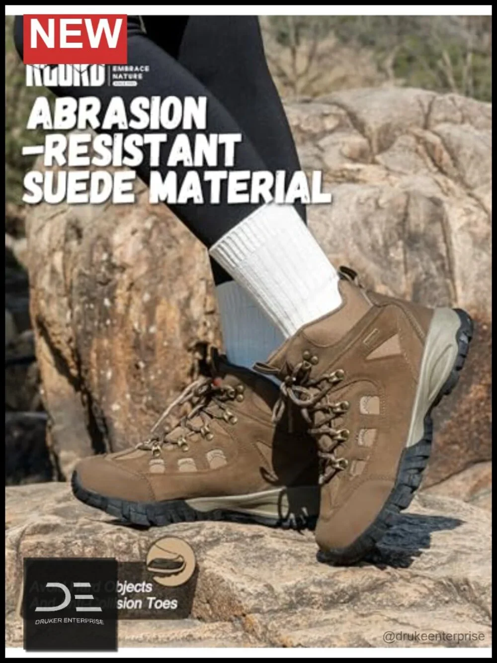 Waterproof Women's Hiking Boots Anti-Blister Non Slip Ankle Support Trail